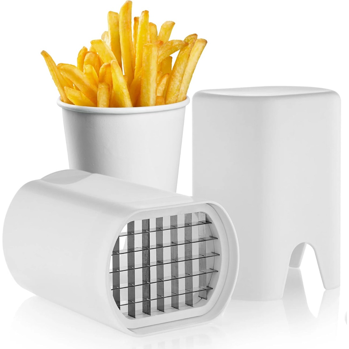 Commercial Potato Peeler - White French Fry Cutter Tool Food