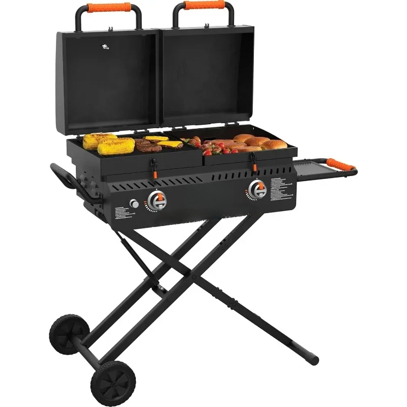 Electric Griddle Flat Top - Portable Heavy Duty Flat Top BBQ