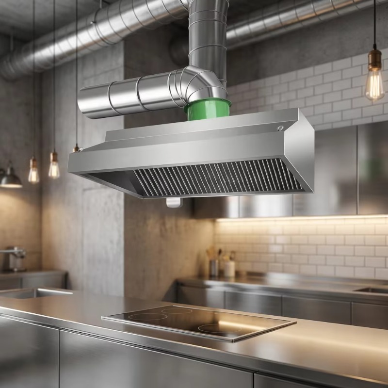 Commercial Exhaust Hood - Commercial Customizable Kitchen Wall-mounted Stainless Steel