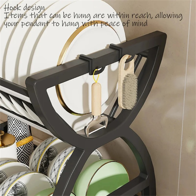 2 Tier Dish Drying Rack Kitche - огляд і ціна Commercial Kitchen Shelving