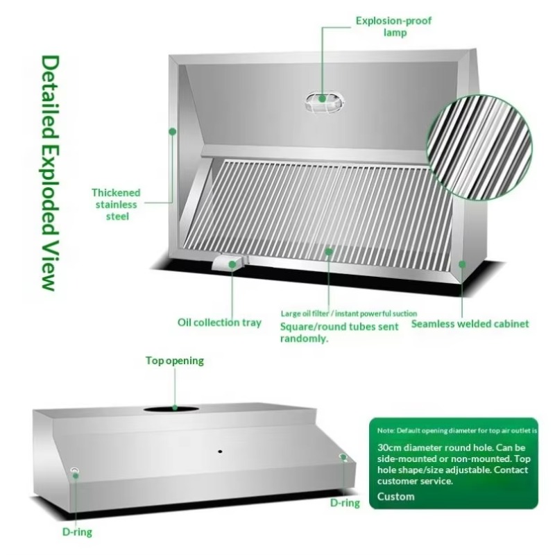 Commercial Customizable Kitche - огляд і ціна Commercial Exhaust Hood