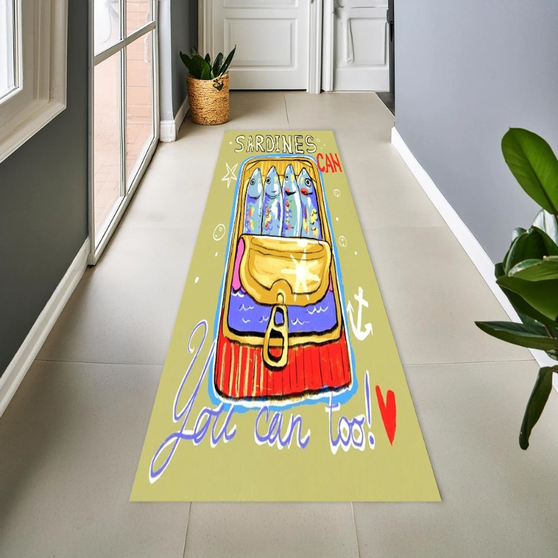 Retro Canned Sardine Long Runn - огляд і ціна Commercial Kitchen Non Slip Flooring