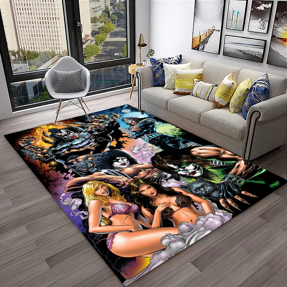 Retro KISS Rock Band Carpet Ru - огляд і ціна Commercial Kitchen Non Slip Flooring