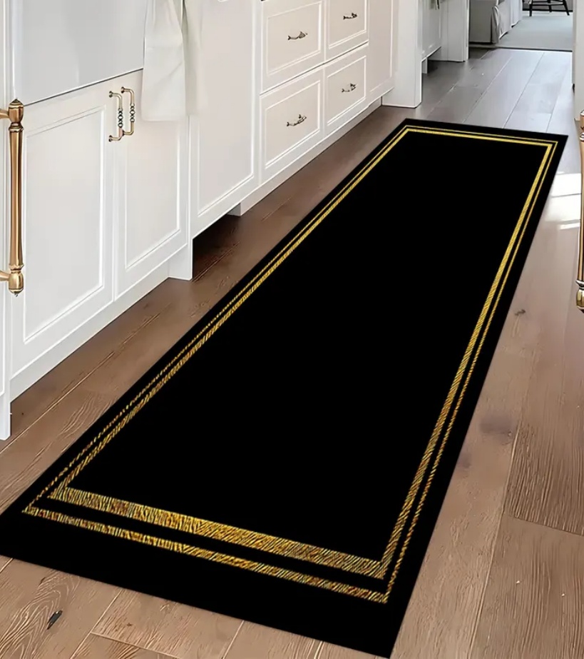 Luxury Black Gold Greek Key Bo - огляд і ціна Commercial Kitchen Non Slip Flooring